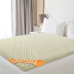 Vaunn Medical Egg Crate Mattress Topper S885N-H3WP, Polyurethane, Beige, Hospital Twin (79" x 35")
