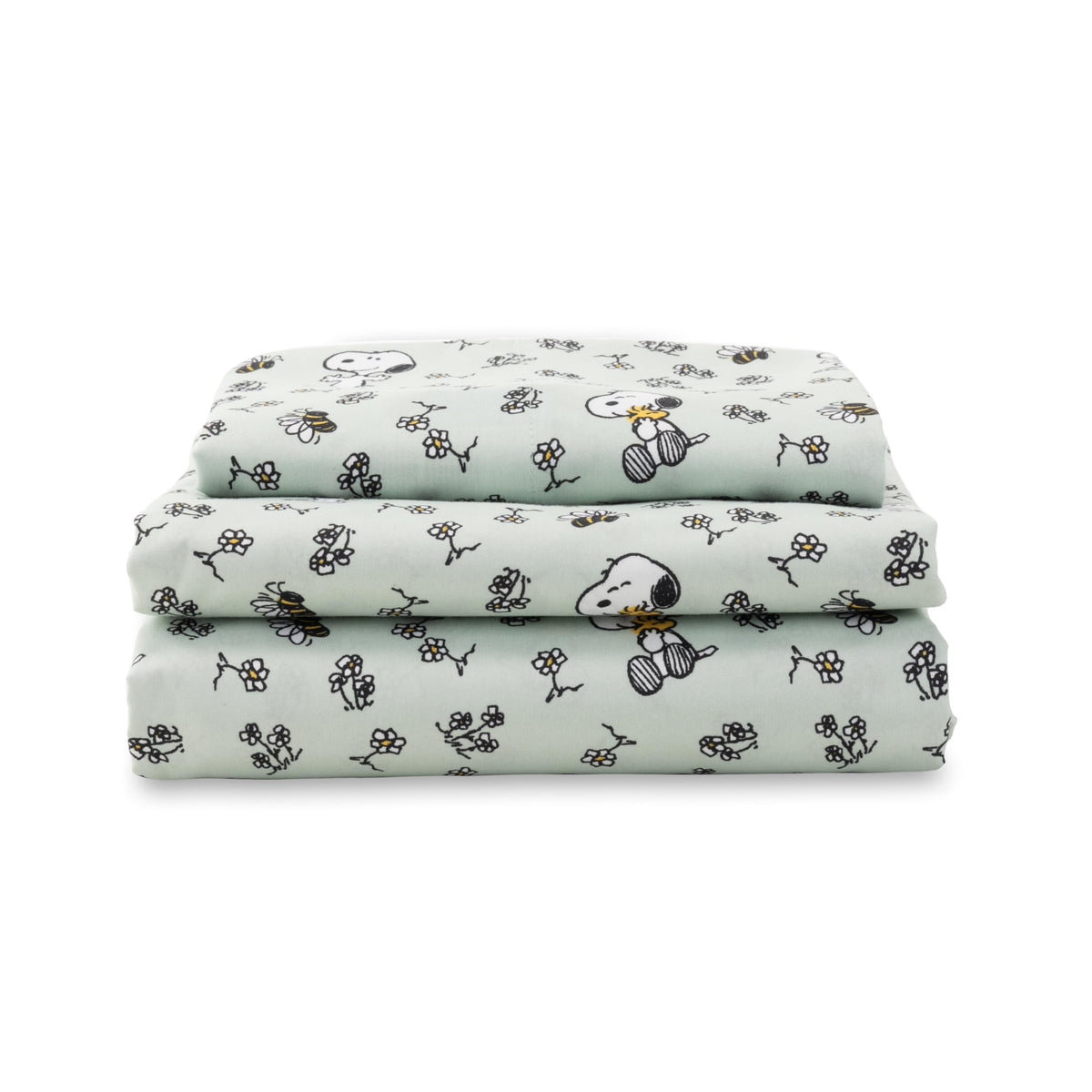 Berkshire Blanket Peanuts Kids Sheet Set Twin Size - 3 Pieces,Cute Character Snoopy Printed Soft Microfiber Bed Sheets,Mini Snoo