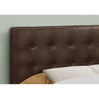 Monarch Specialties I 6000F Bed, Headboard Only, Full Size, Bedroom, Upholstered, Pu Leather Look, Brown, Transitional