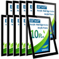Vaiigo10Pack 11' X 17' Acrylic Sign Holder Wall Mount, Self Adhesive Magnetic Display Frame With Nano Tape And Strong Magnetic