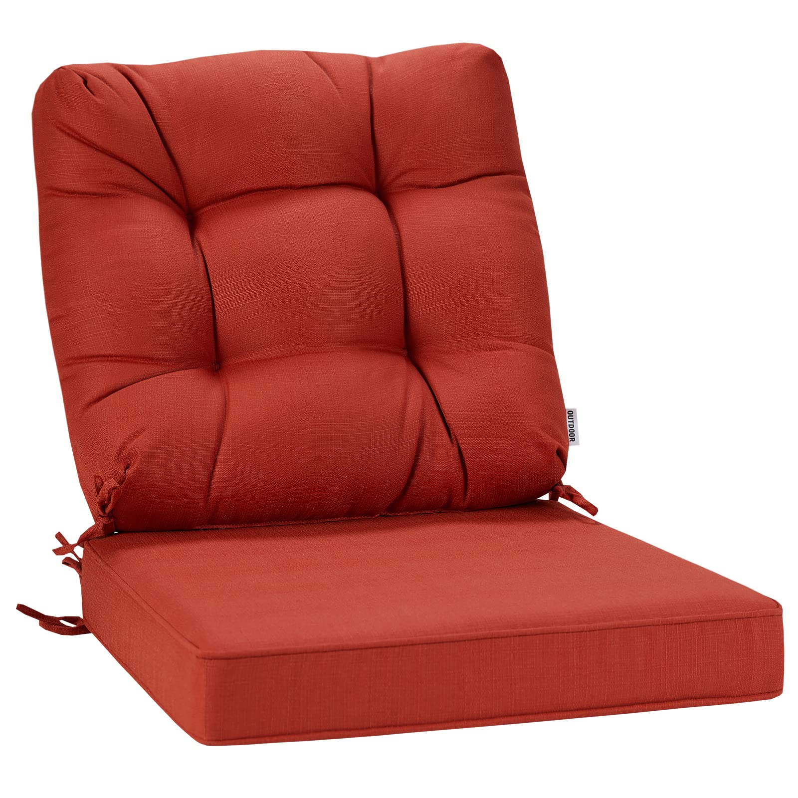 Jmgbird Seat/Back Outdoor Chair Cushion Tufted Pillow, Deep Seat Cushion Set 22'X22', Outdoor Cushion For Patio Furniture