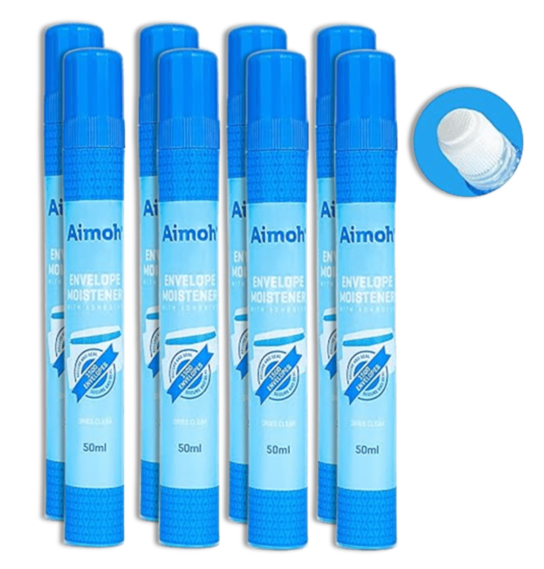 Aimoh Envelope Moistener With Adhesive, Fast-Drying, Envelope Sealer, Stamp And Letter Glue Licker, Ideal For Envelopes, Stamps,