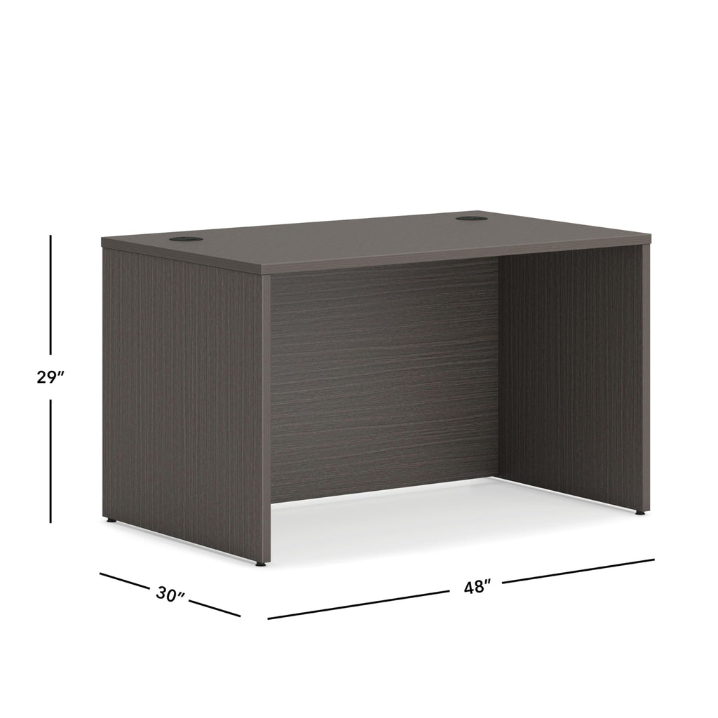 HON MOD Executive Desk 48-Inch Large Computer Desk Home Office Desk Shell - Thick Wooden Laminate Workstation Modern Table Desk with Cord Management for Work, Writing, Study - Slate Teak