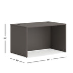 HON MOD Executive Desk 48-Inch Large Computer Desk Home Office Desk Shell - Thick Wooden Laminate Workstation Modern Table Desk with Cord Management for Work, Writing, Study - Slate Teak
