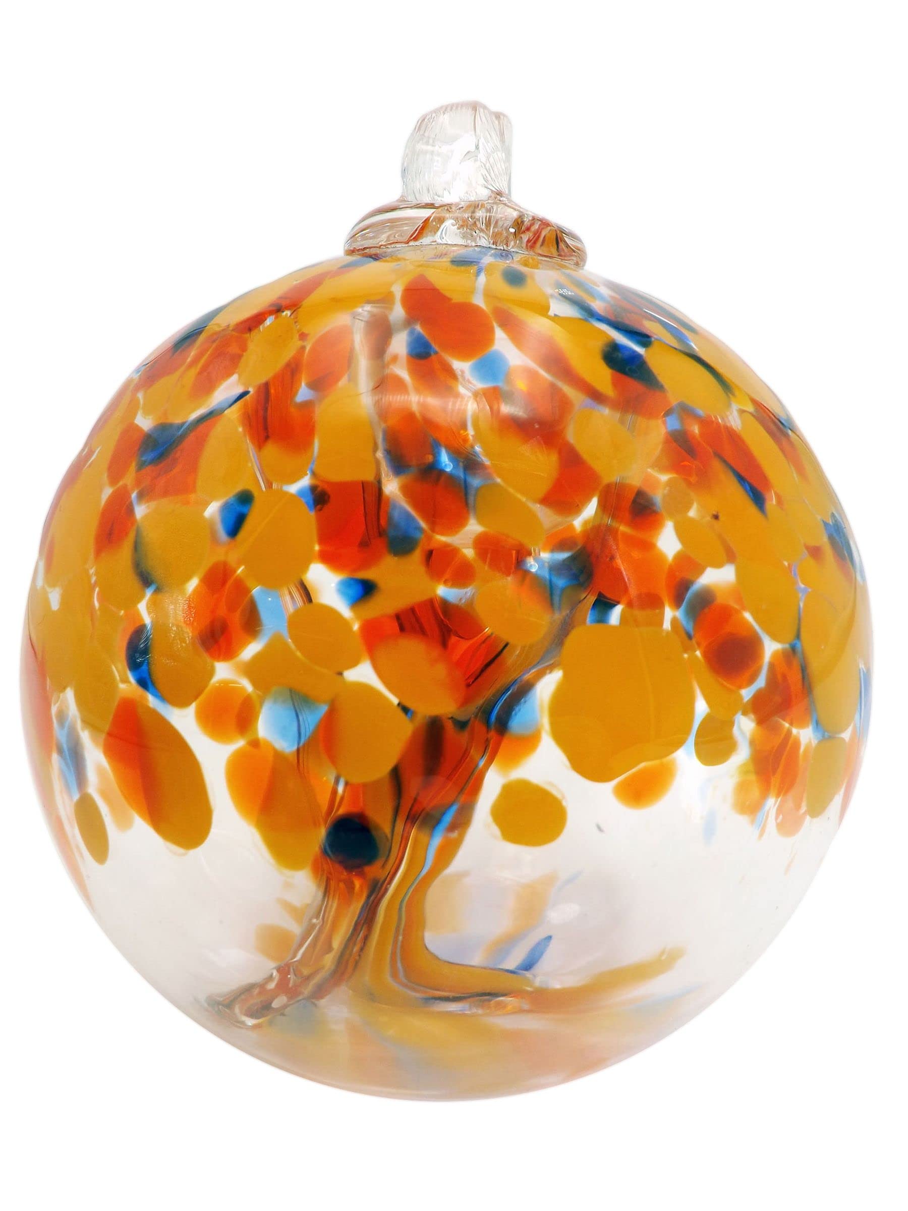 Dale Tiffany Hand Blown Glass, 6' Diameter Aura, Tree Of Life Collection, Witch Globe Hanging Garden Indoor/Outdoor Decorative