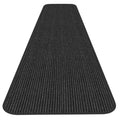 House, Home And More Indoor Outdoor Double-Ribbed Carpet Runner With Skid-Resistant Rubber Backing - Smokey Black - 3 Feet X 30 Feet