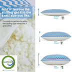 Pillows Standard Size Set Of 2- Standard Pillows Set Of 2 - Adjustable Firm Pillow For Back Stomach And Side Sleeper - Shredded