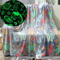 Sviuse Glow In The Dark Sea Animals Blanket Turtle Throw Kids Blanket Soft Plush Fleece Sea Luminous Animals Blanket Gifts For S