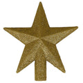 4 Petite Treasures Gold Glittered Mini Star Christmas Tree Topper - Unlit
