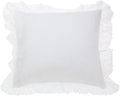 Fresh Ideas Bedding Eyelet Ruffled Pillow Sham Euro, White