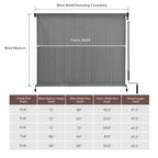 Vicllax Outdoor Roller Shade Fabric For Porch Gazebo, Patio Cordless Blinds Roll Up Shade (4' W X 6' L), Anthracite Grey