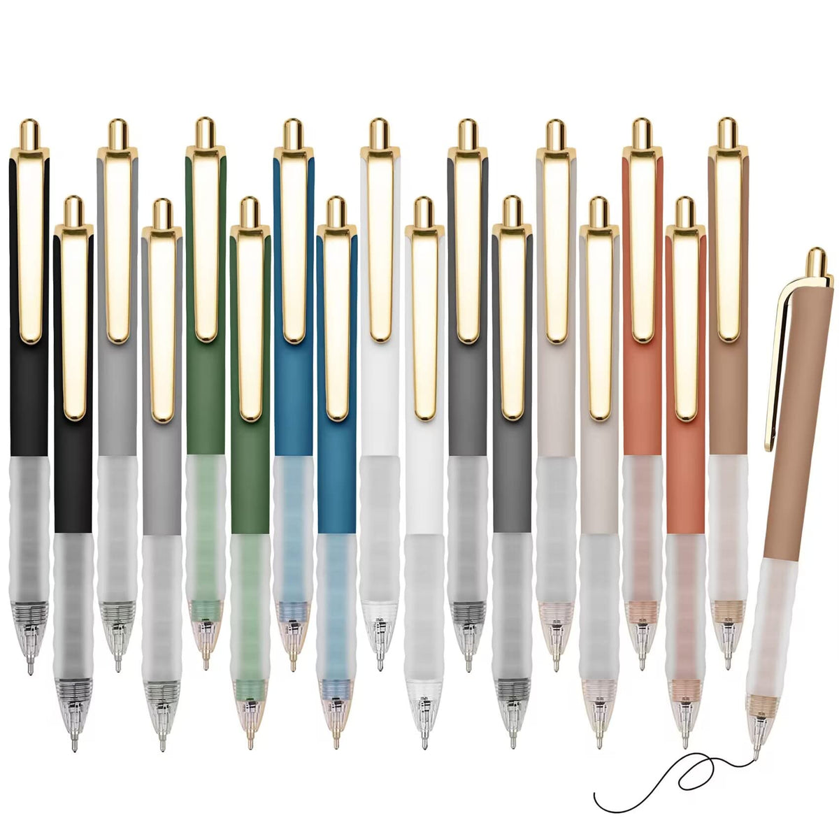 Huohuair Pens Ballpoint 18-Pcs Pens Medium Point Smooth Writing Pens Bulk Pens Black Ink 1.0 Mm Journaling Pen Office Supplies F