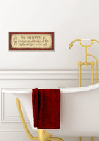 Stupell Home D  Cor 'How Long A Minute Is ' Bath Bathroom Wall Plaque, 7 X 0.5 X 17, Proudly Made In Usa