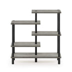 Furinno Turn-N-Tube 5-Tier Accent Display Rack, French Oak Grey/Black