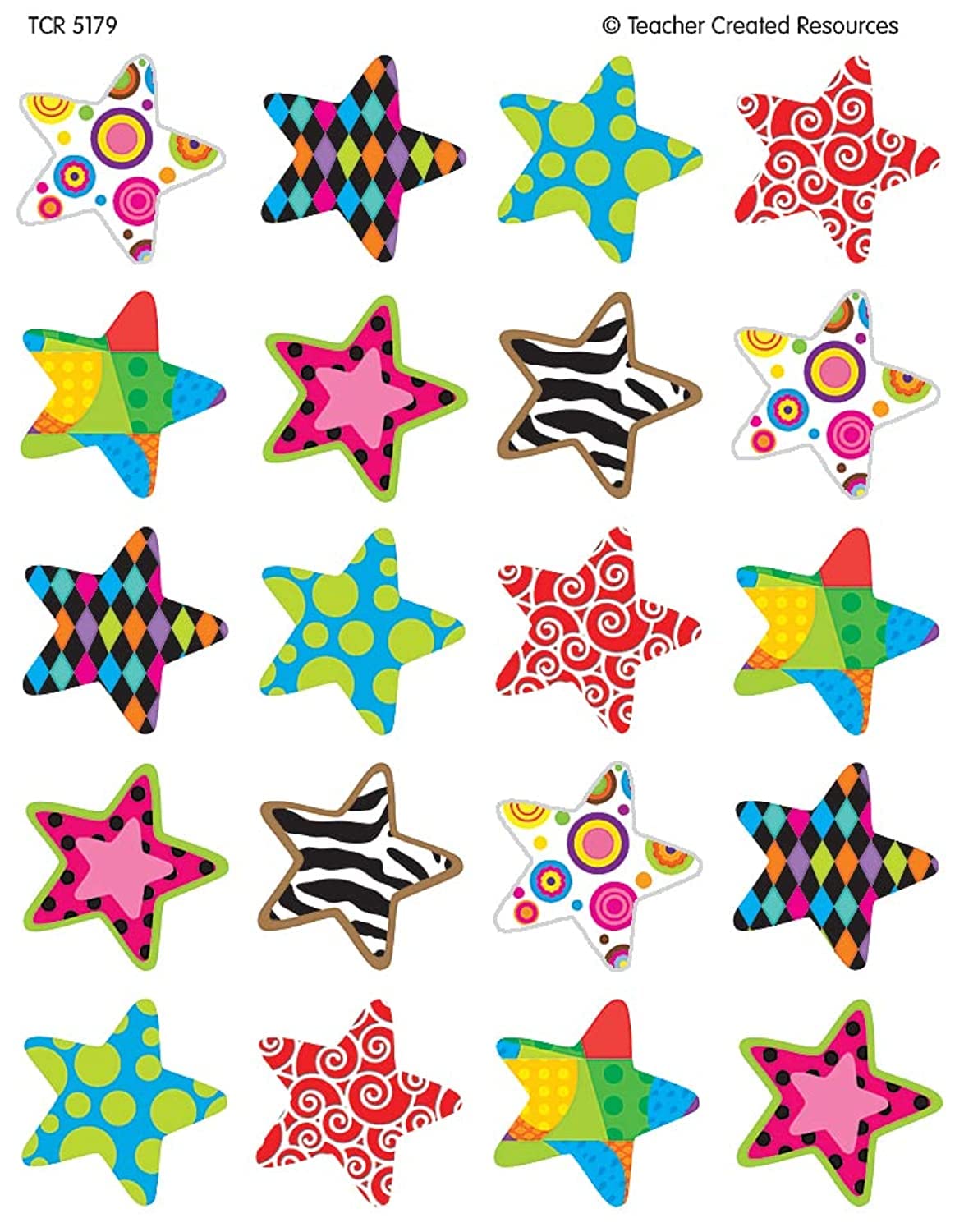 Teacher Created Resources Fancy Stars Stickers (5179)