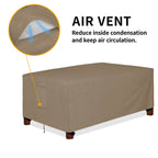 Easy-Going 600D Heavy Duty Rectangular Table Cover Uv Resistant And Waterproof Outdoor Lawn Patio Furniture Cover (72' Lx44 Wx23 H, Camel)
