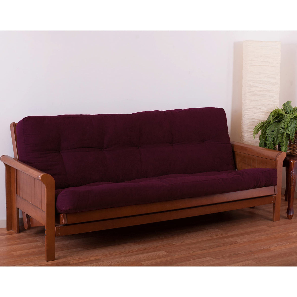 Blazing Needles Renewal 6&quot; Twill Futon Mattress, Full, Burgundy