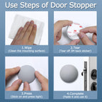 Xoyozo Door Stoppers Wall Protector Buffer Guard Doorknob Door Handle Bumper Self Adhesive Silencer Soft Rubber Crash Pad For Ho