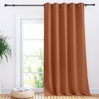 NICETOWN Halloween Window Blackout Curtain Panel for Living Room, Burnt Orange, 1 Panel, 70 x 95 inch, Thermal Insulated Blackou