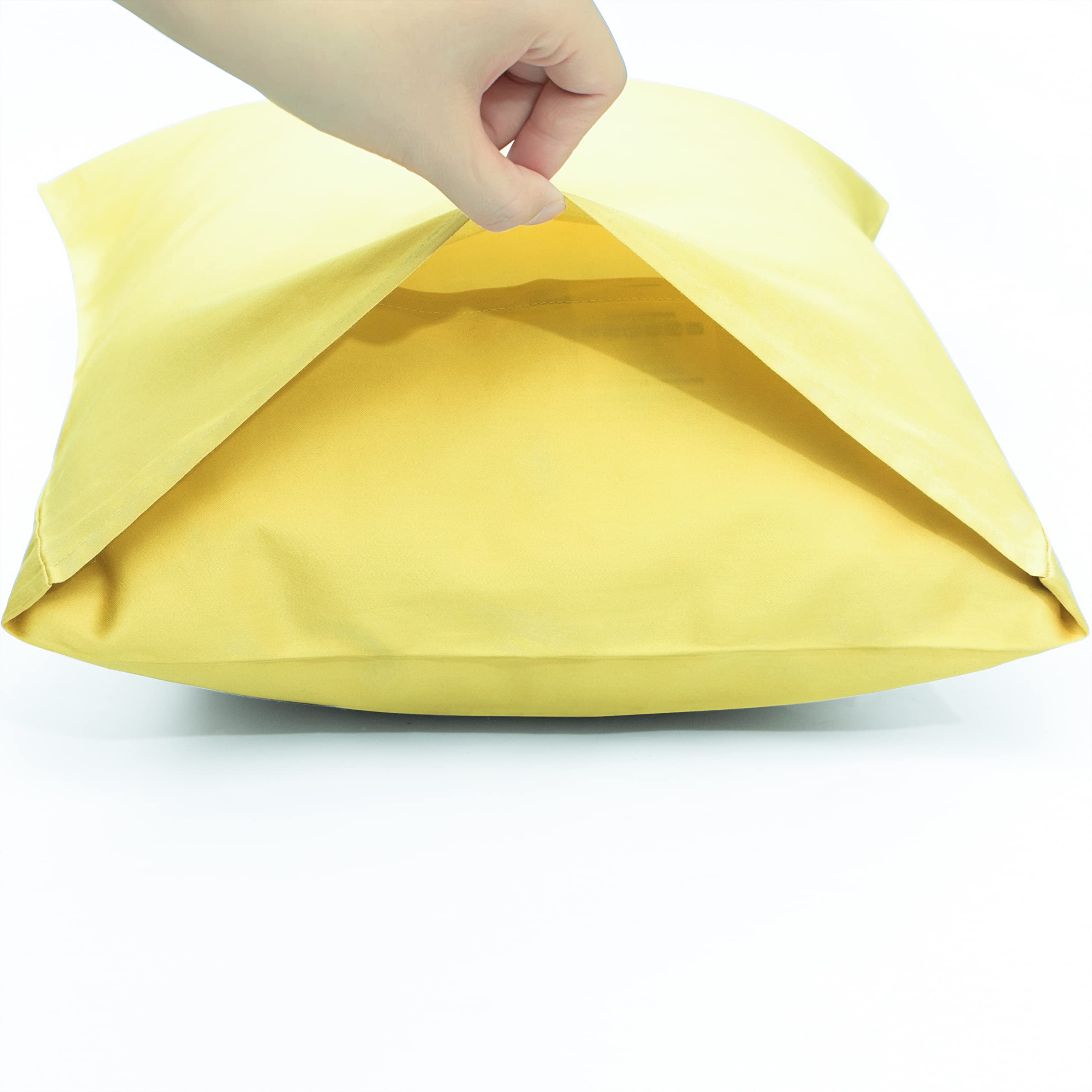 Ntbay 500 Thread Count 100% Egyptian Cotton King Pillowcases, Super Soft And Breathable Envelope Closure Pillow Cases, 20X36 Inches, Mustard Yellow