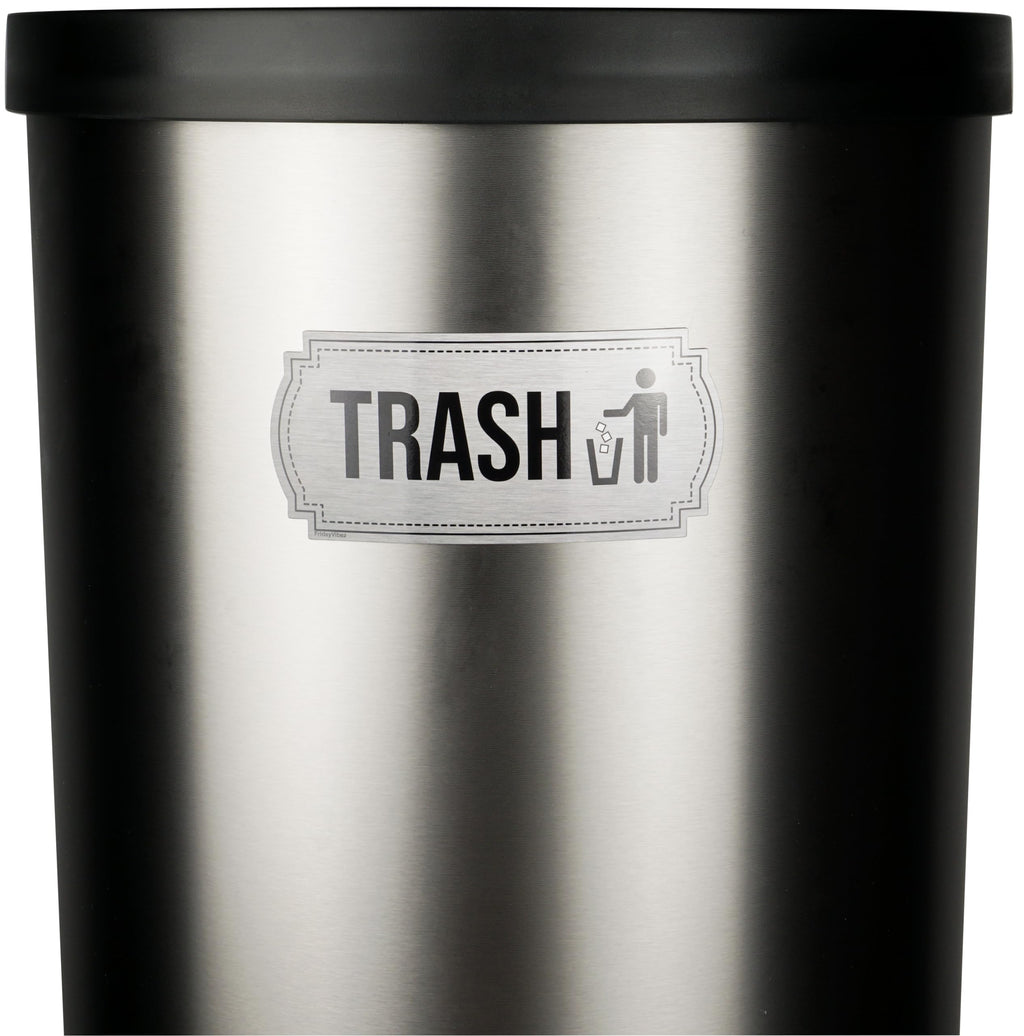Recycle And Trash Magnets For Kitchen Cans And Recycling Bins, Dual Trash And Recycle Magnet For Garbage Can Logo Symbol, 2 Magn