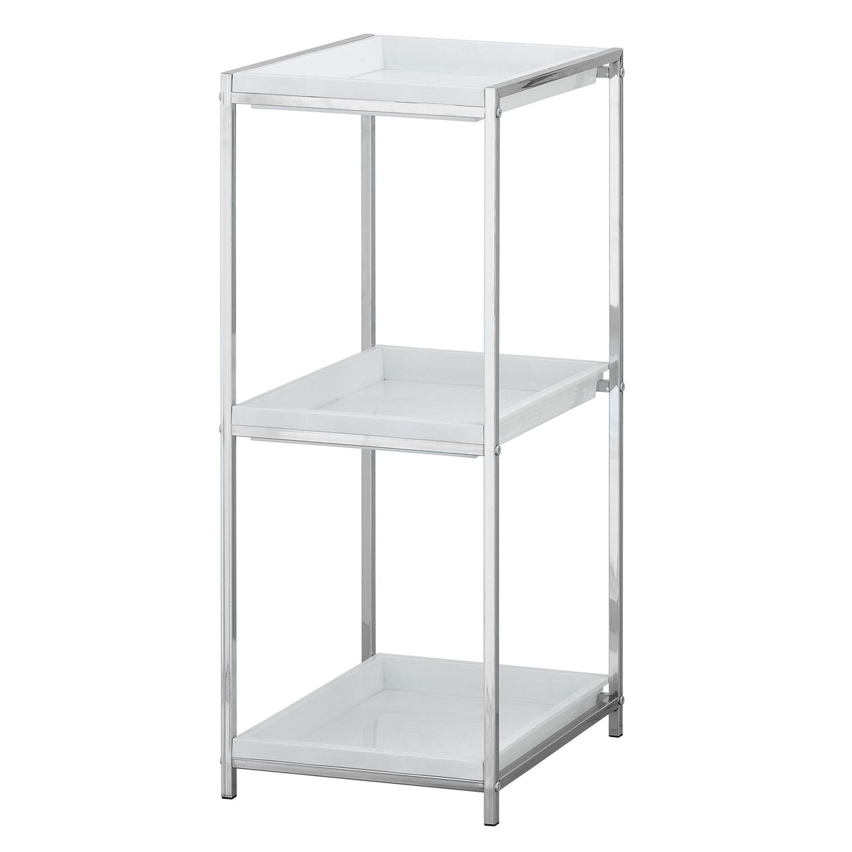 Furinno Wayar 3-Tier Tray Shelf, Chrome