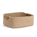 2GuddsCotton Storage Gift Basket, Rectangle Case For Closet, Packing, Wedding Packaging Organizer Box Jute Basket Handwovenr (12