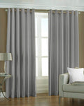Kiara Creations Elegant Solid SemiSheer Curtains for Door 7 Feet (Pack of 2) Grey