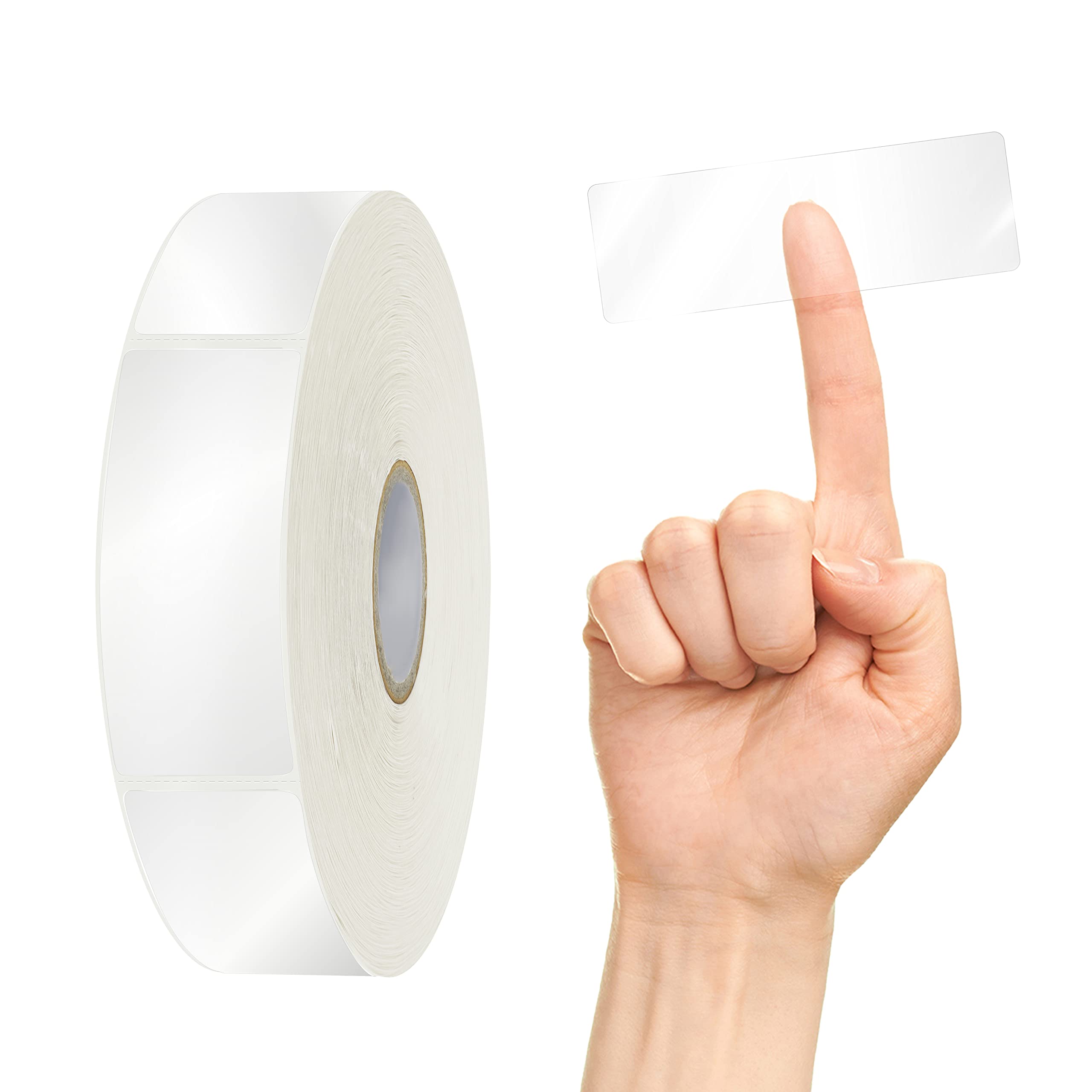 500 Pcs Label Protectors, Transparent Waterproof Clear Wafer Seal Stickers For Protecting Package Envelope Mail Barcodes, Number