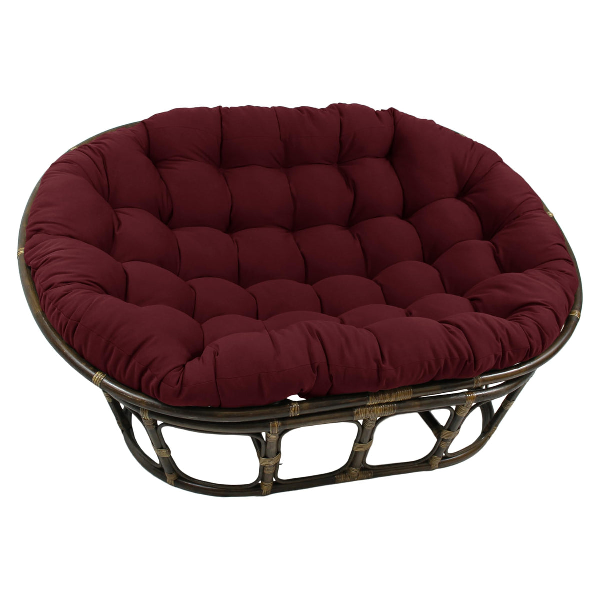 Blazing Needles Twill Double Papasan Cushion, 1 Count (Pack of 1), Burgundy