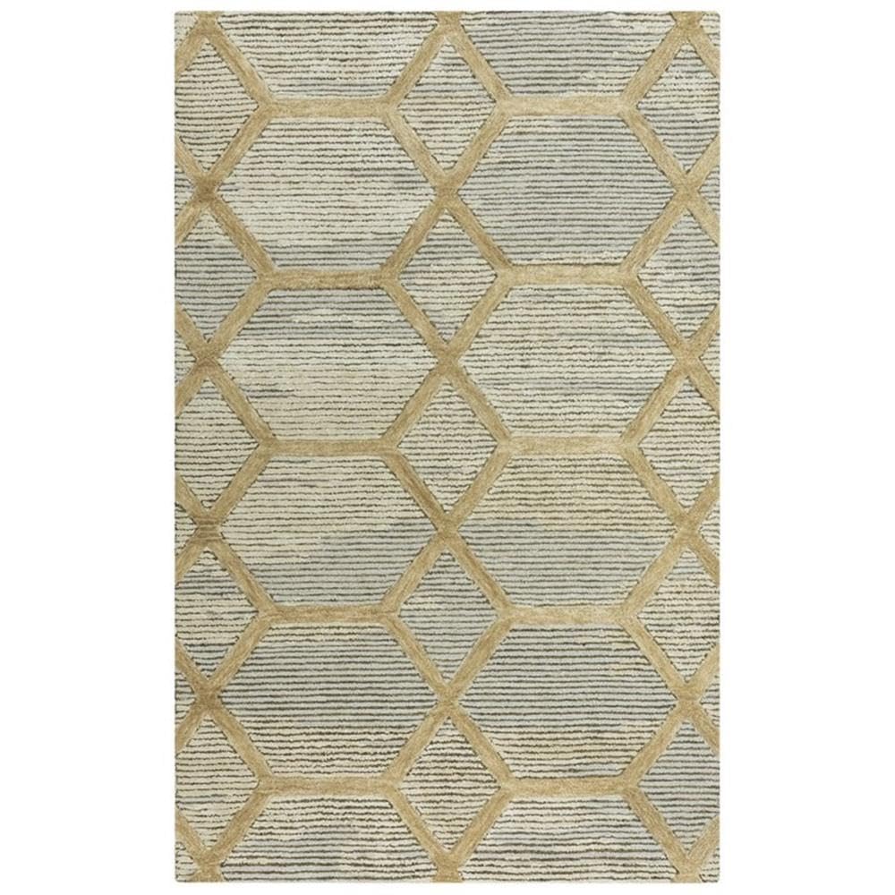 Alora Decor Honey 7'6&quot;X9'6&quot; Geometric Beige/Ivory Hand-Tufted Area Rug