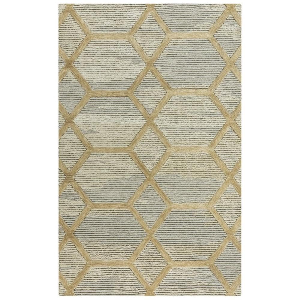 Rizzy Home Alora Decor Honey 5'X7'6" Geometric Beige/Ivory Hand-Tufted Area Rug