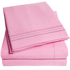 1500 Supreme Collection Twin Xl Sheet Sets Pink - 3 Piece Bed Sheets And Pillowcase Set For Twin Xl Mattress - Extra Soft, Elast