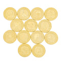 TINGKU Gold Wedding Unity Coins Set Arras de Boda Wedding Ceremony Accessories Arrhae Coin with Book Collection Box - English