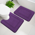 YIHOUSE Memory Foam Bath Mat Set, Bathroom Rugs Sets 2 Pieces, Non Slip Bath Mats for Bathroom, Super Soft and Water Absorbent B