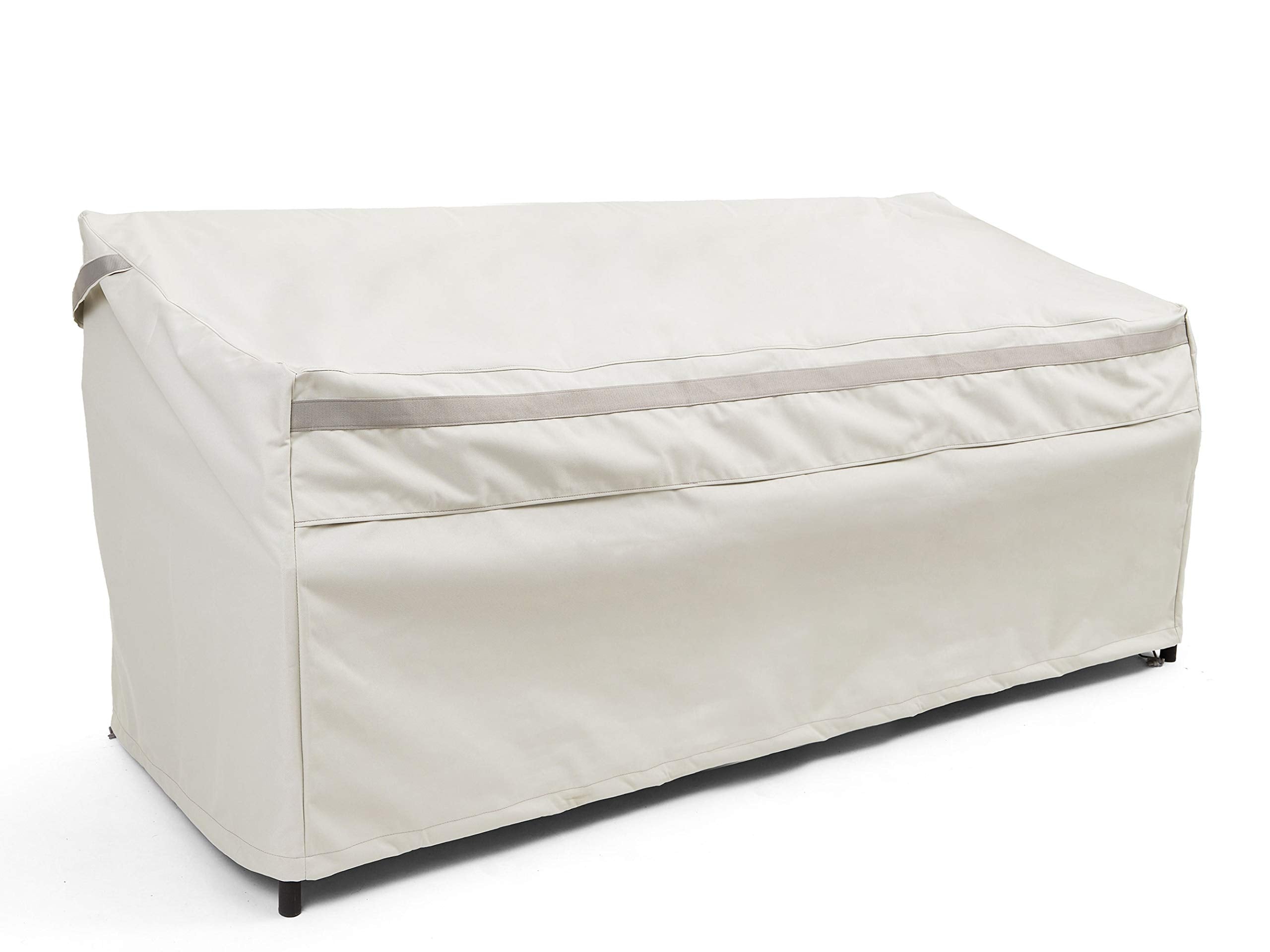 Covermates Outdoor Patio Sofa Cover - Premium Polyester, Weather Resistant, Drawcord Hem, Seating And Chair Covers, 74W X 32D X 34H, Stone