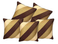 Msenterprises Cushion Cover Dupion Silk Daigonal Quilted For Sofa Bedroom Kids Room 16 X 16 Inches Throw Pillow Soft Cover Set O