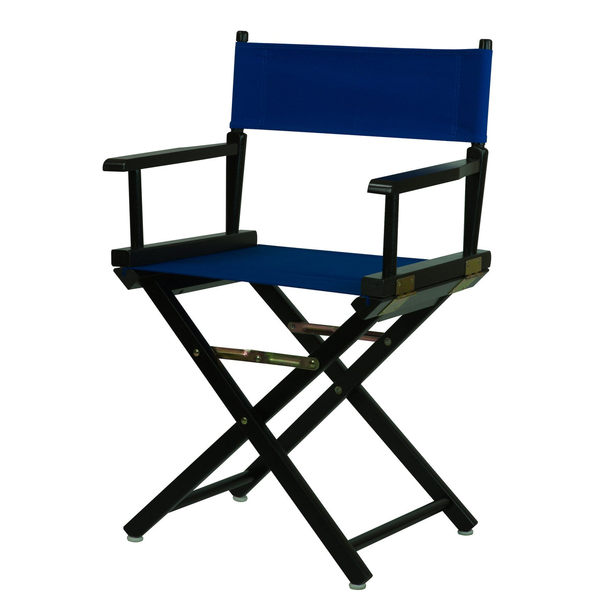 Casual Home Director'S Chair ,Black Frame/Royal Blue Canvas,18&quot; - Classic Height