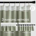 Miulee Back Tab Sage Green Curtains 102 Inch Long 2 Panels Set For Living Room Bedroom, Rod Pocket/Pinch Pleated Light Blocking Thermal Insulated Room Darkening Floor To Ceiling Blackout Drapes
