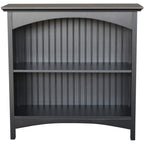 Ehemco 2 Tier Bookcase With 2 Arched Supports, 29 Inches, Black