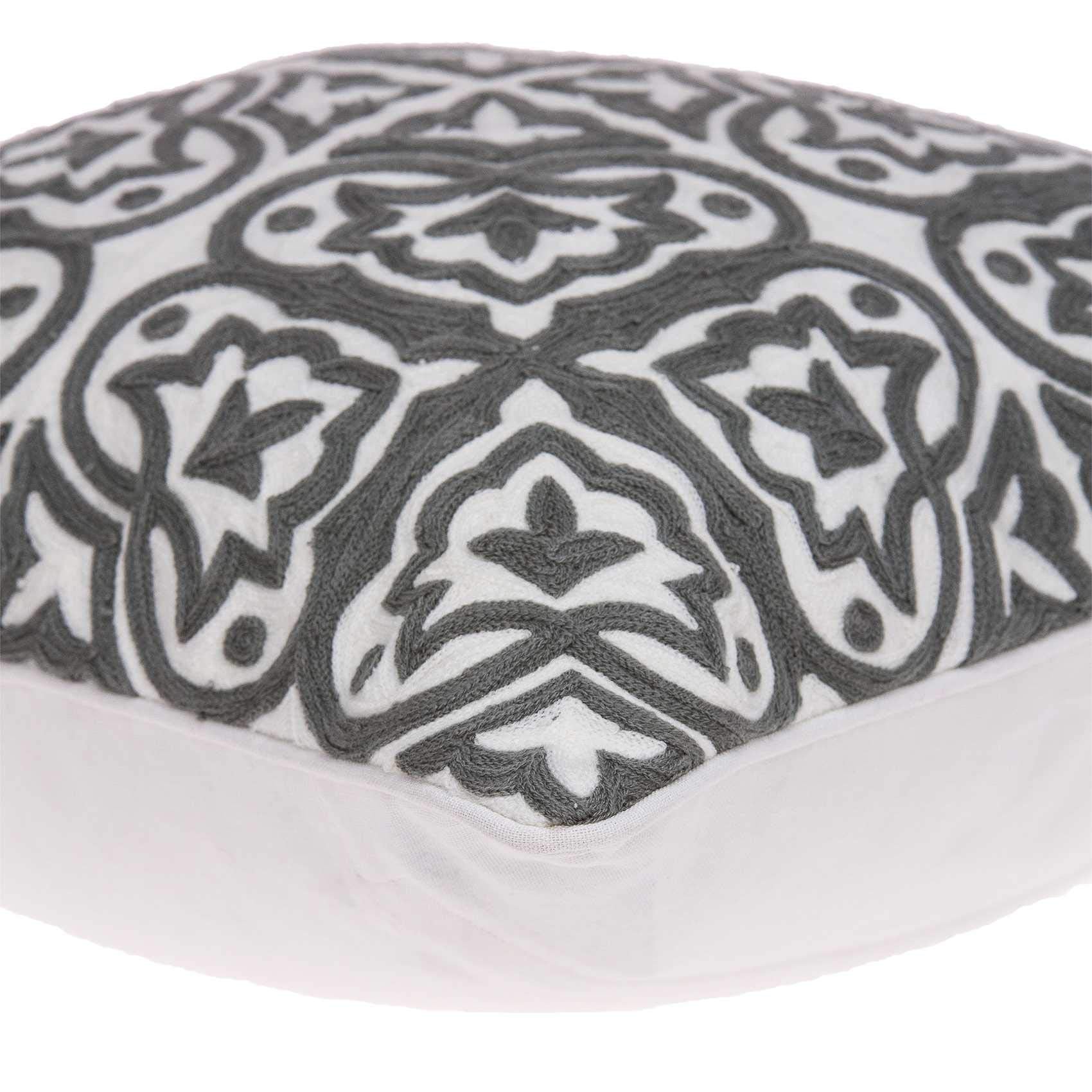 20' X 7' X 20' Traditional Gray and White Pillow Cover with Down Insert