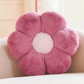 Kcvvcr Dusty Purple Flower Pillow, Cute Decorative Flower Shaped Throw Pillow With Faux Rabbit Fur, 14.9'' Soft Flower Plush Thr