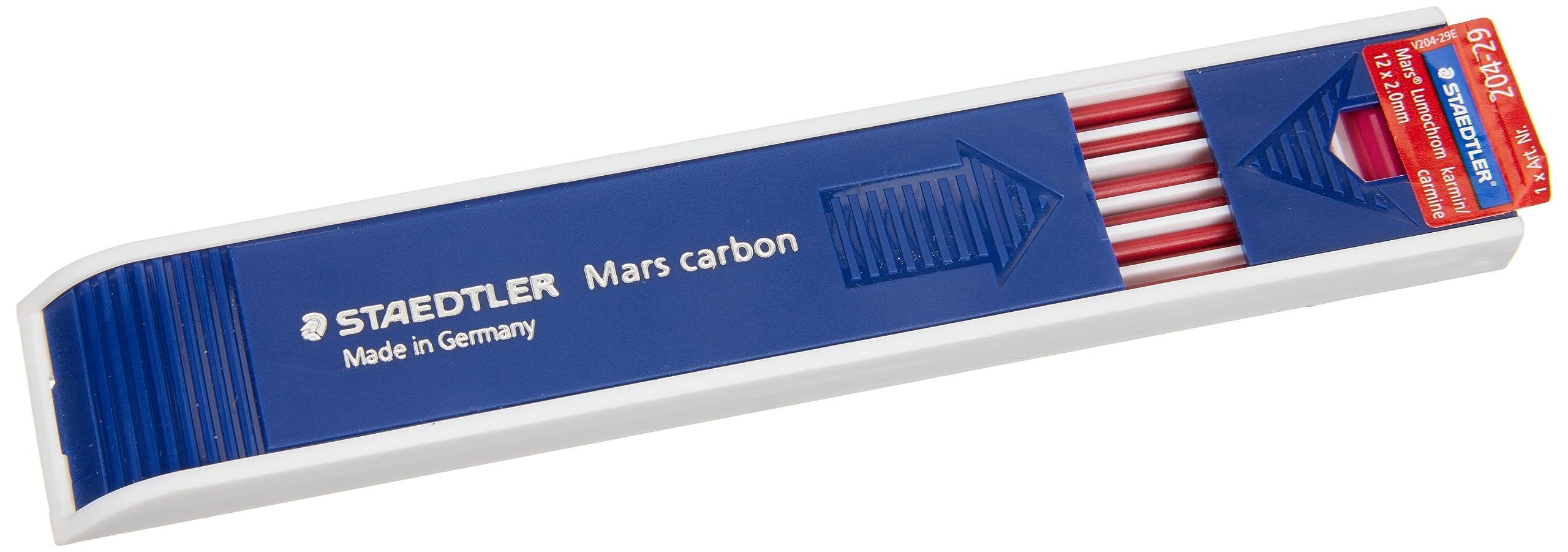 Staedtler Mars Lumochrom 204 - Case Of 12 Drawing Leads 2 Mm Crimson