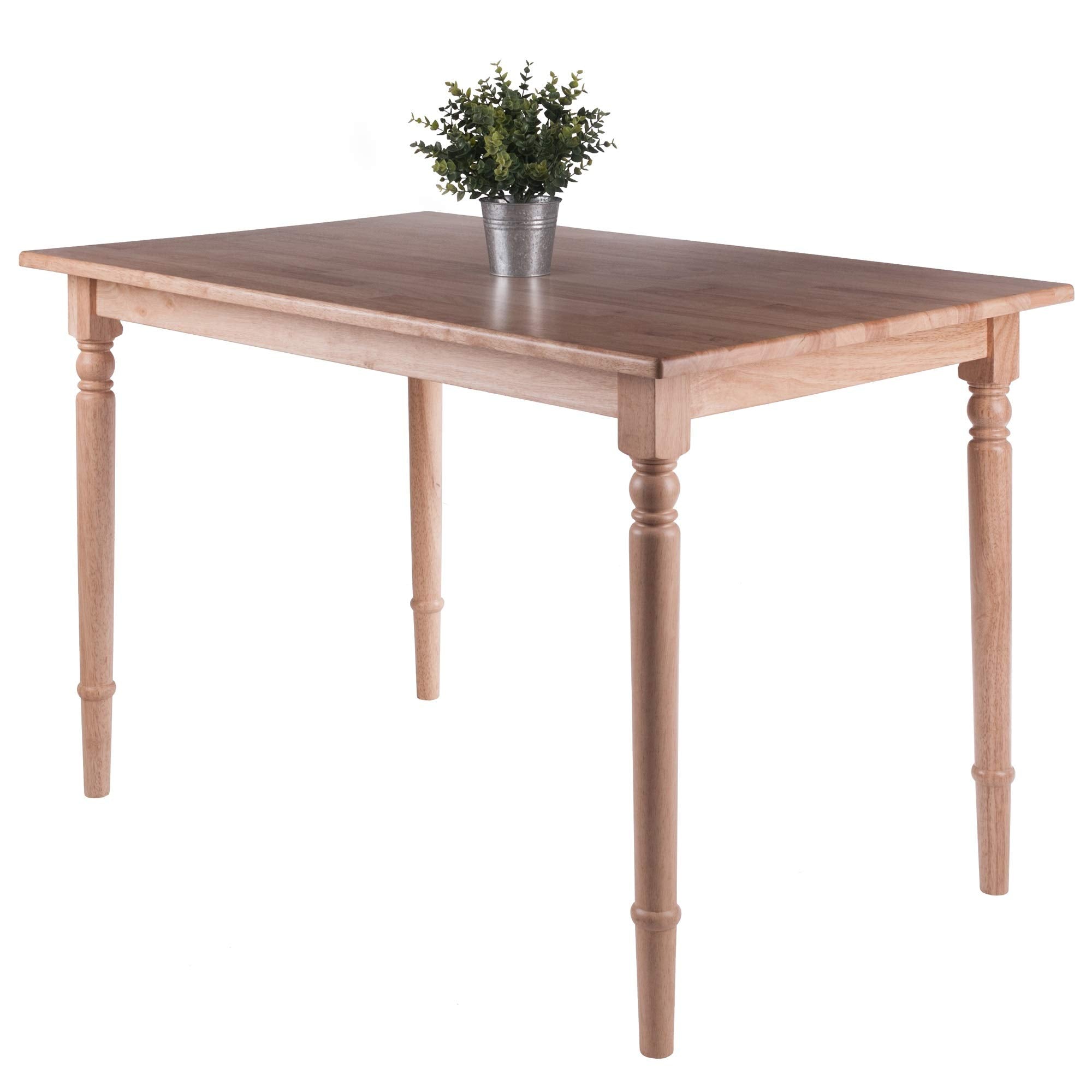 Ergode Wood Ravenna Dining Table - Vintage Charm, Solid Wood, Natural Finish - Seats 4, 47' Width - Farmhouse Style - Easy Assembly - Dimensions: 30.3' H x 47.2' W x 30.3' D