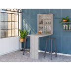 DEPOT E-SHOP Toscana Wall Foldable Table with 7 Shelves (Light Gray)