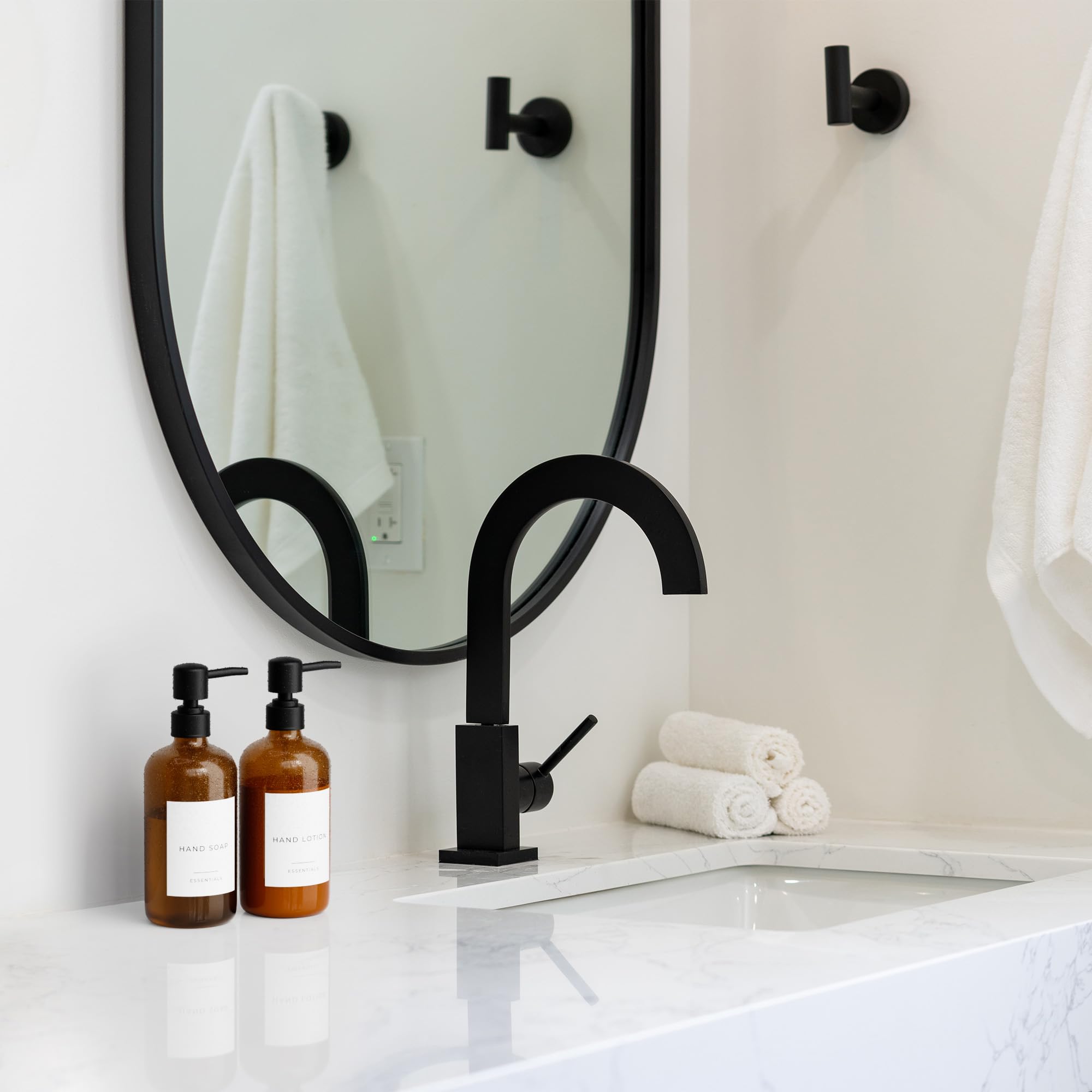 Stylish Soap Dispenser Set Of 2 For Kitchen Or Bathroom - Quality 21Oz Dish And Hand Soap Dispensers - Extra Durable Amber Dispe