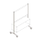 Lorell Adaptable Panel Leg, 48.8"X 18.8" X 2", Silver