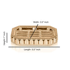 nu steel Gold Resin Decorative Bar Soap Dish Tray for Bathroom, Kitchen Sink - Stylish Storage for Soap, Sponges, Scrubbers - GLT3GH