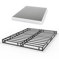 GRUSIGN 5 Inch Box Spring for Full Bed, Quick Assembly Full Size Metal Mattress Foundation with Fabric Cover, Strong Steel Frame