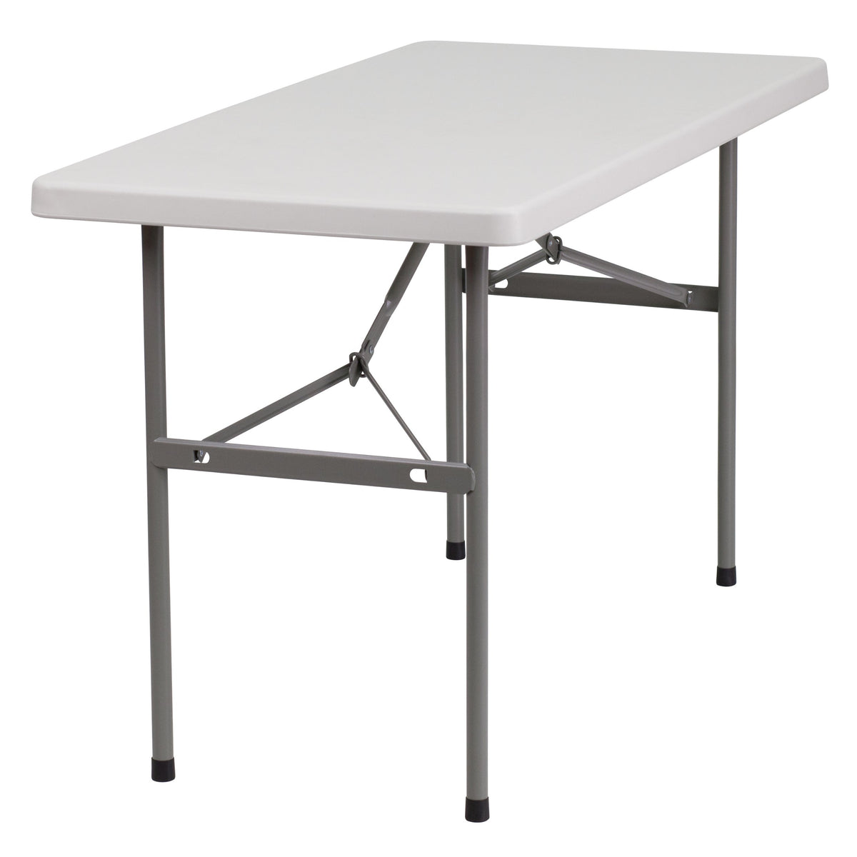 Flash Furniture Kathryn 4-Foot Granite White Plastic Folding Table